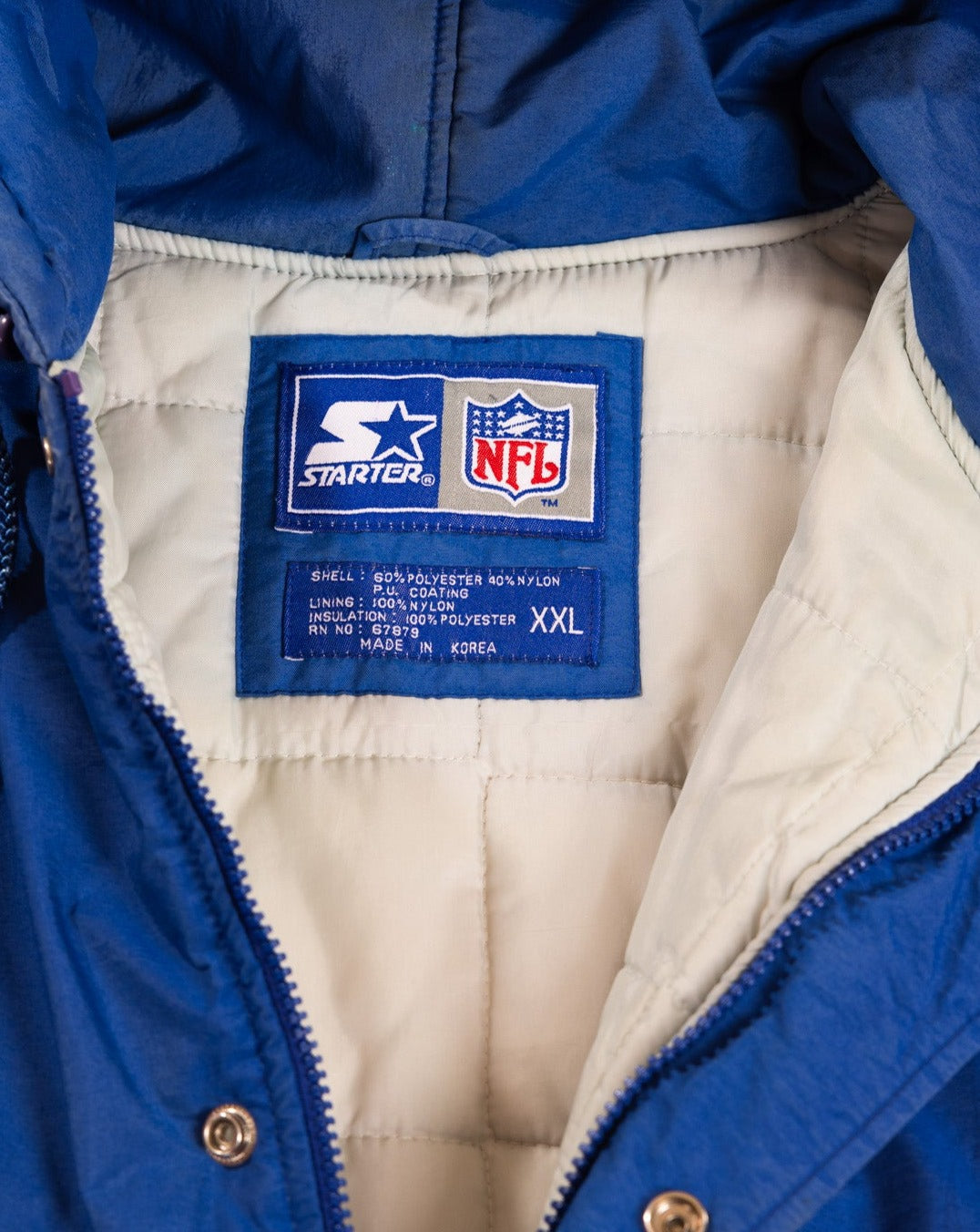 Vintage 90s Dallas Cowboys Starter Puffer Jacket