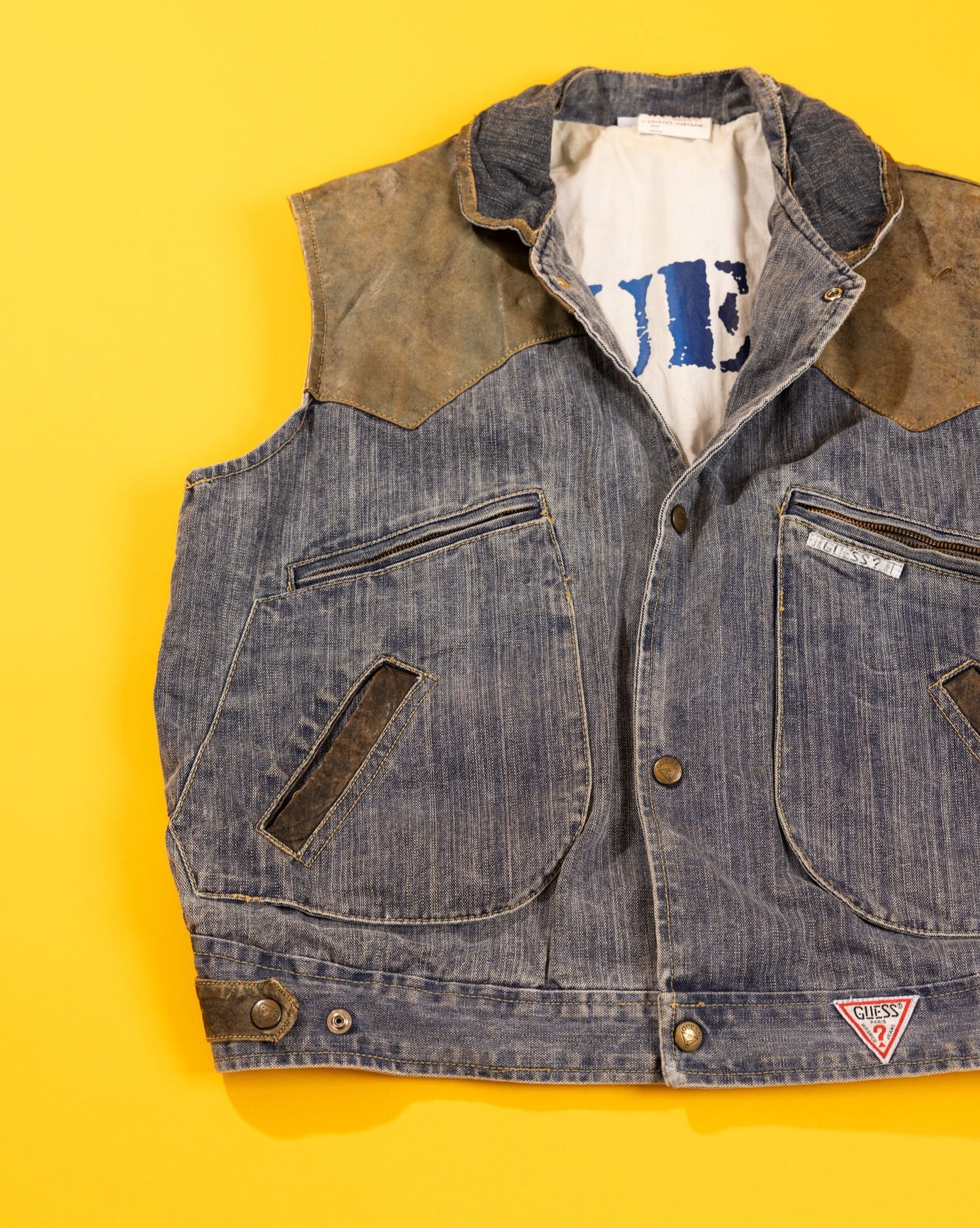 Rare Vintage 80s Guess by Georges Marciano Denim Vest