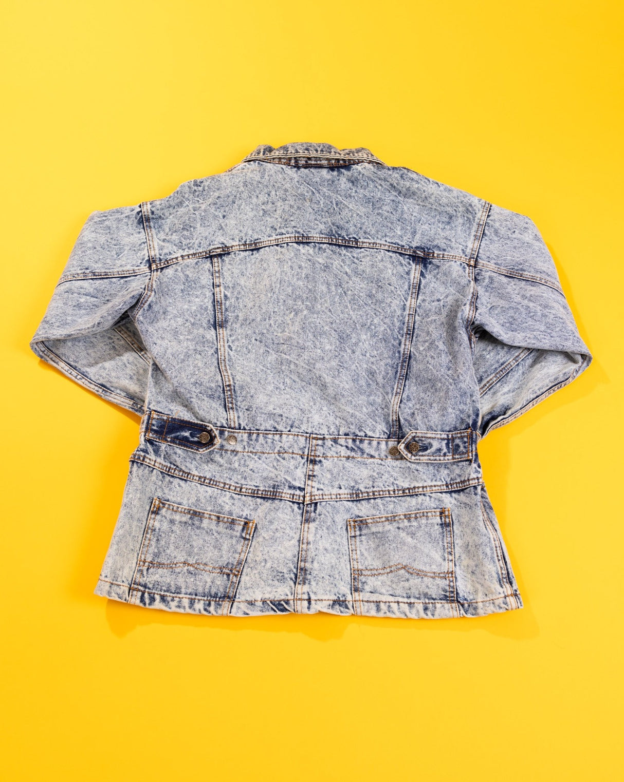 Vintage 80s Giacca Blu's Acid Wash Denim Jacket