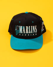 Vintage 90s Florida Marlins MLB Snapback Hat