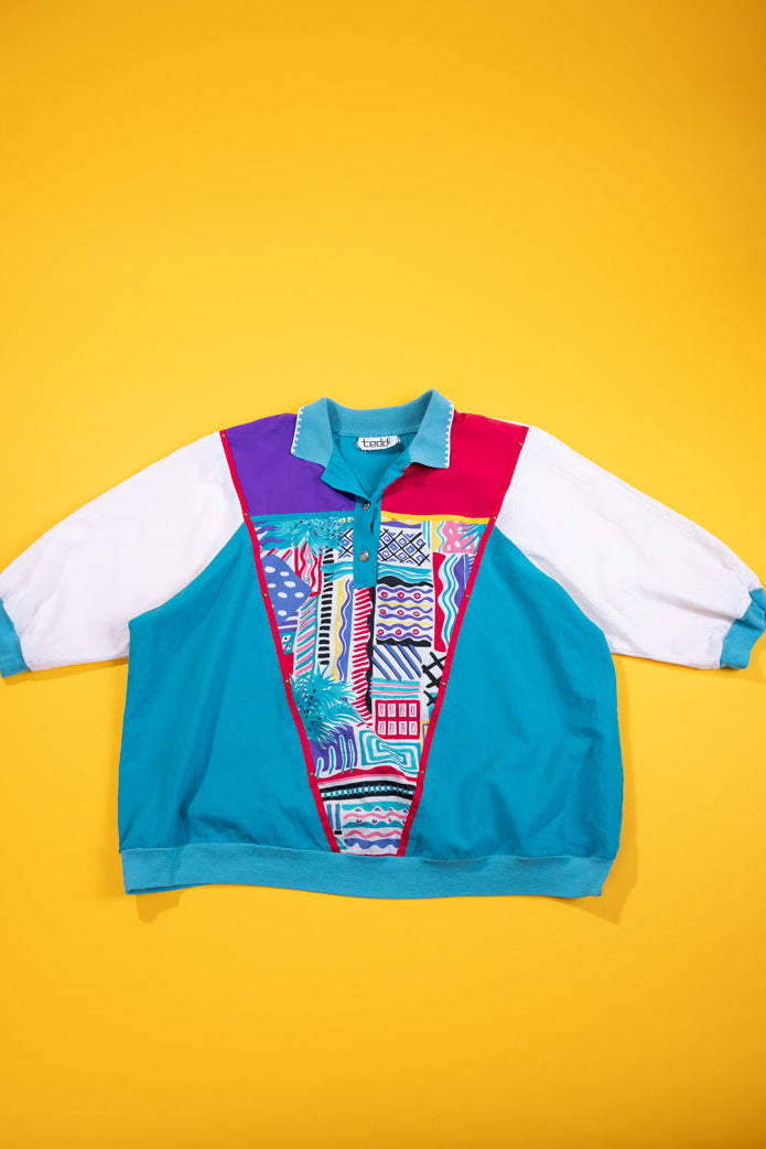 Vintage 80s Teddi Short Sleeve Pullover