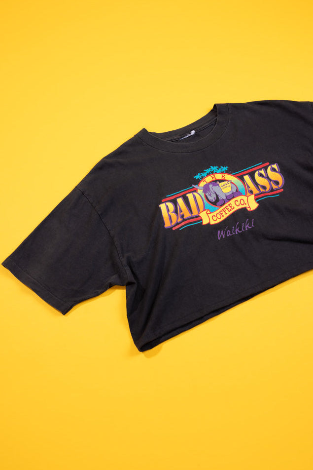 Upcycled 90s The Bad Ass Coffee Co. Waikiki Crop Top