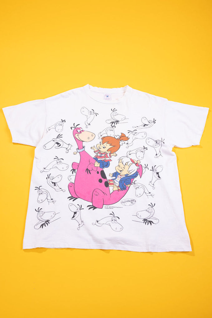 Vintage 1994 Flintstones Dino Pebbles Bamm-bamm All Over Print T-shirt