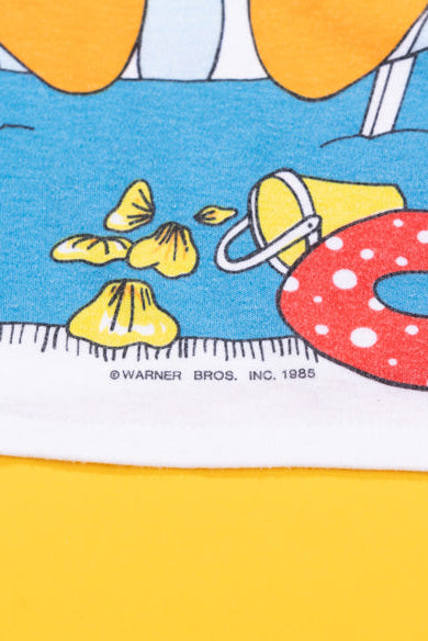 Vintage 1985 Tweety Bird Beach Crop Top