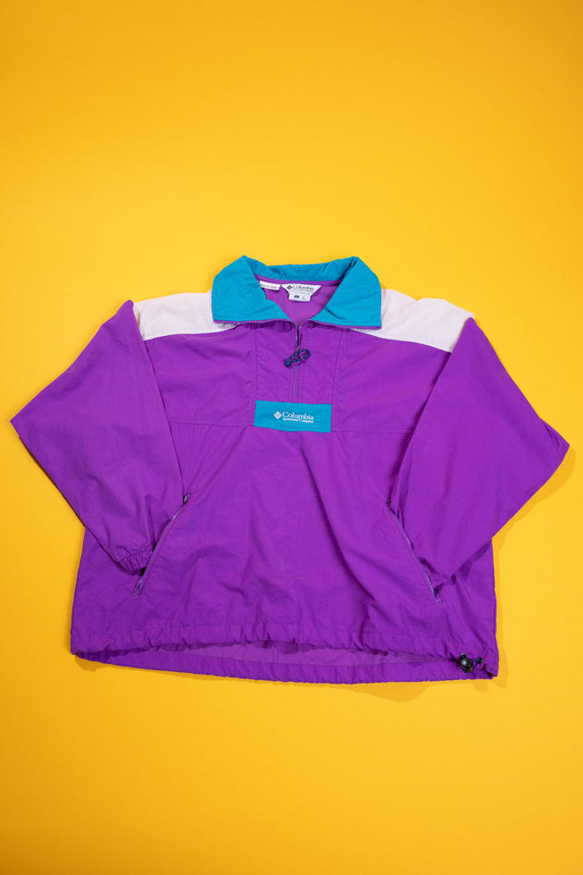 Vintage 90s Quarter Zip Columbia Sportswear Windbreaker