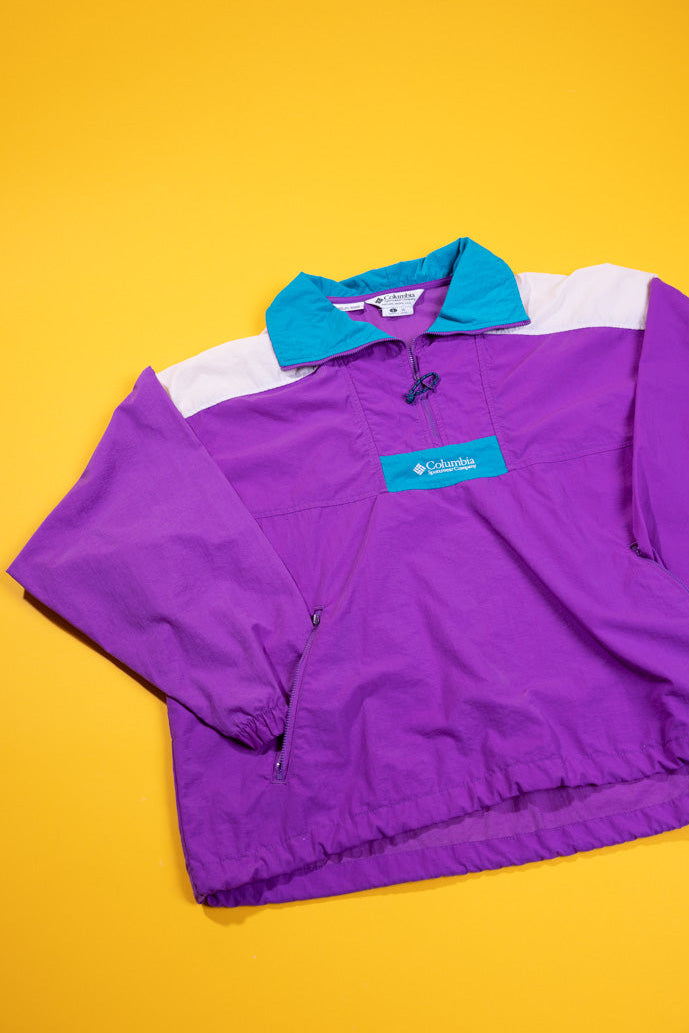 Vintage 90s Quarter Zip Columbia Sportswear Windbreaker