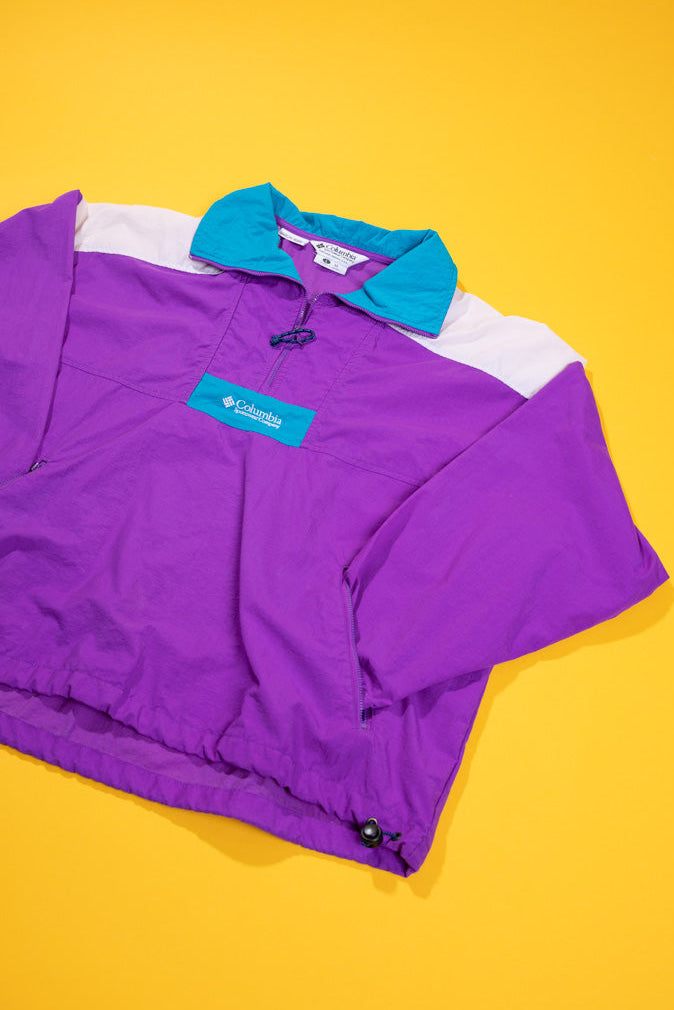 Vintage 90s Quarter Zip Columbia Sportswear Windbreaker