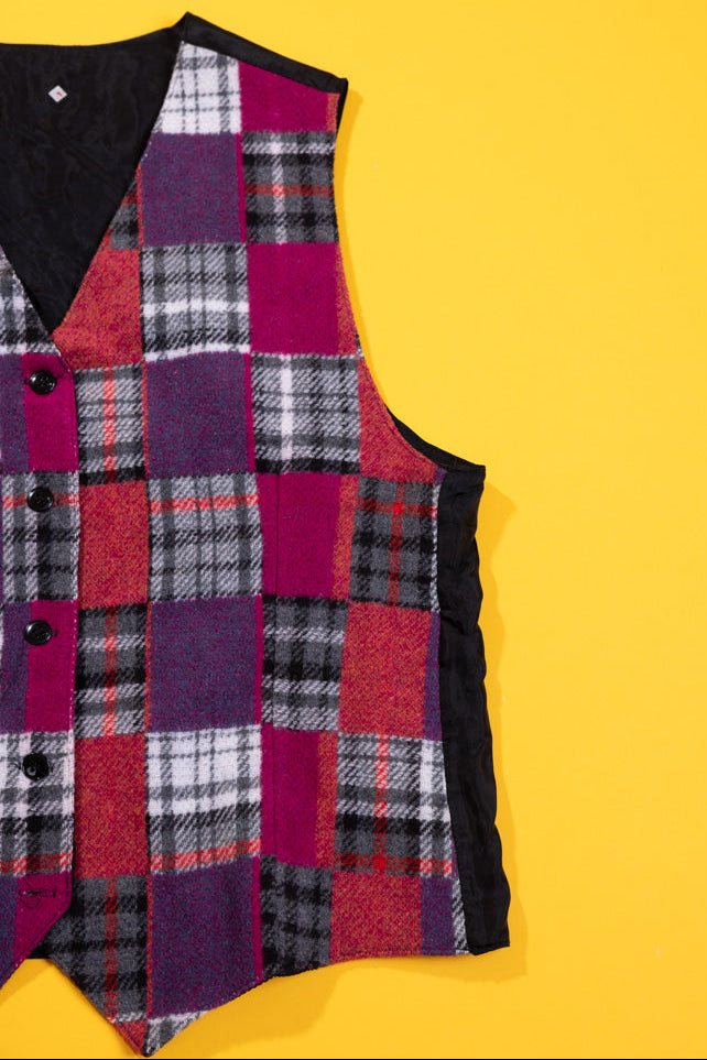 Vintage 90s Plaid Vest