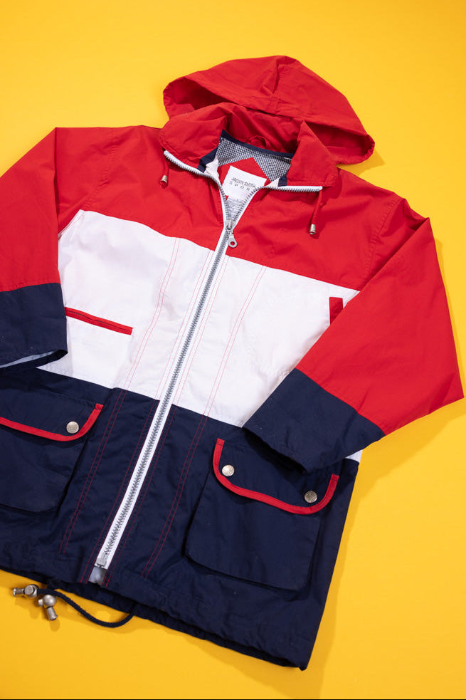 Vintage 90s Jaclyn Smith Sport Jacket (red/blue/white)