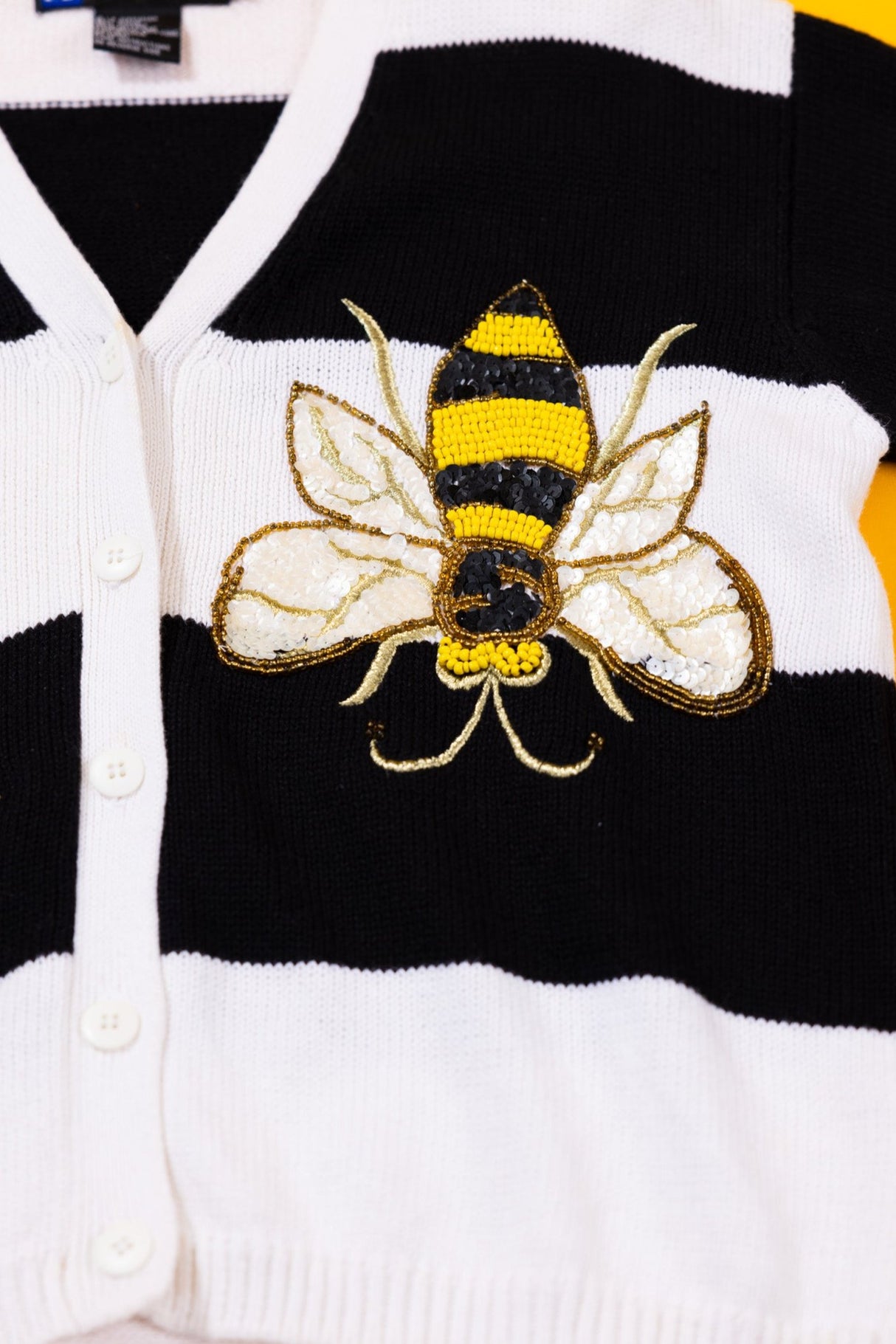 Vintage 90s I.B. Diffusion Lady Bug Bumble Bee Knitted Sweater