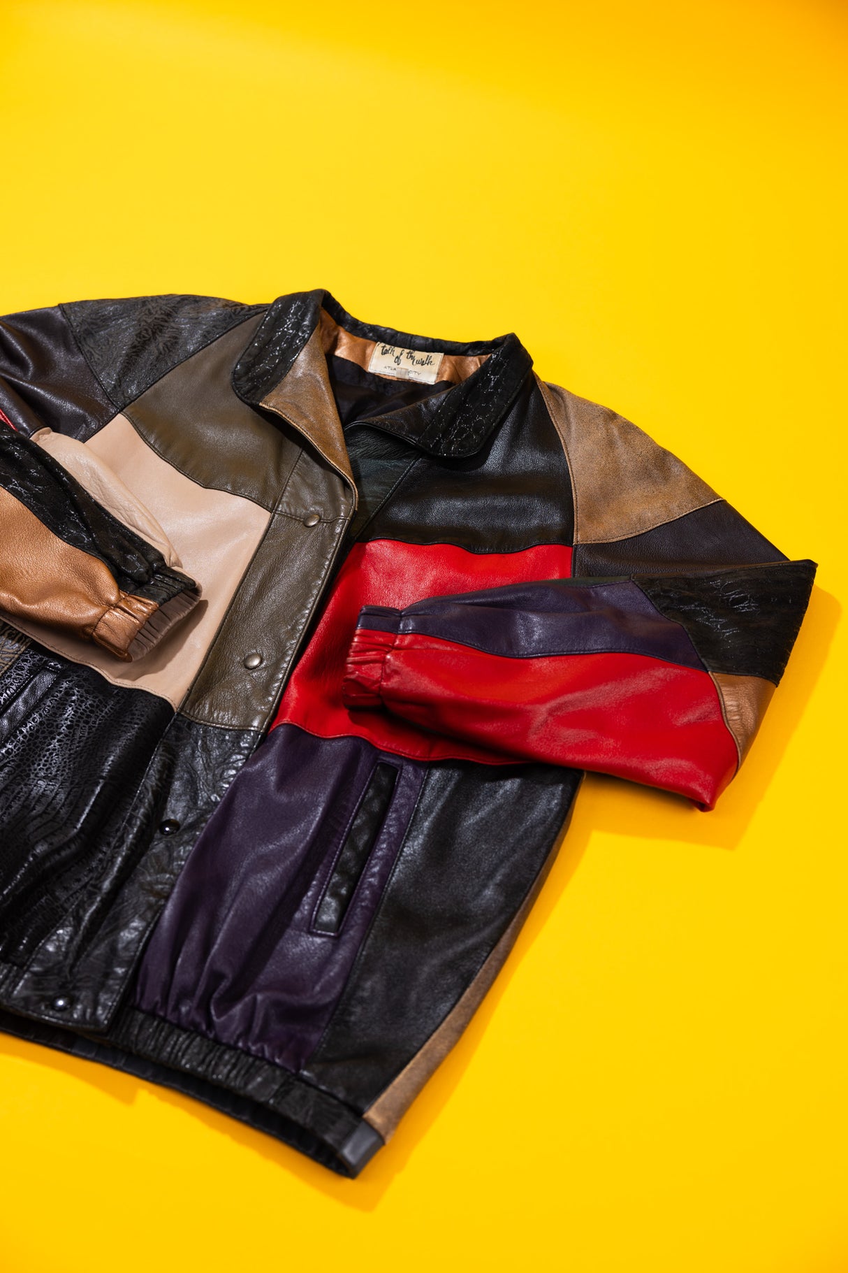 Vintage 80s Talk of the Walk Atlantic City Leather Jacket