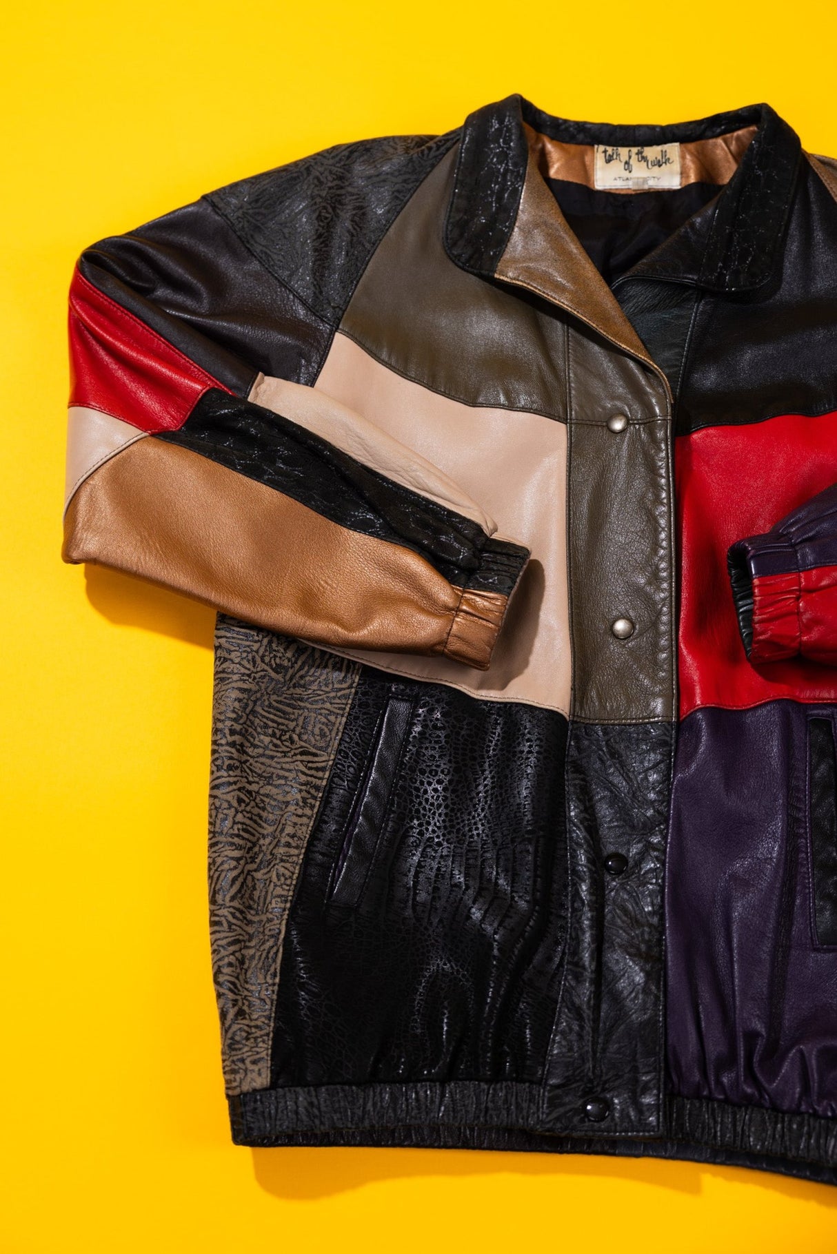 Vintage 80s Talk of the Walk Atlantic City Leather Jacket