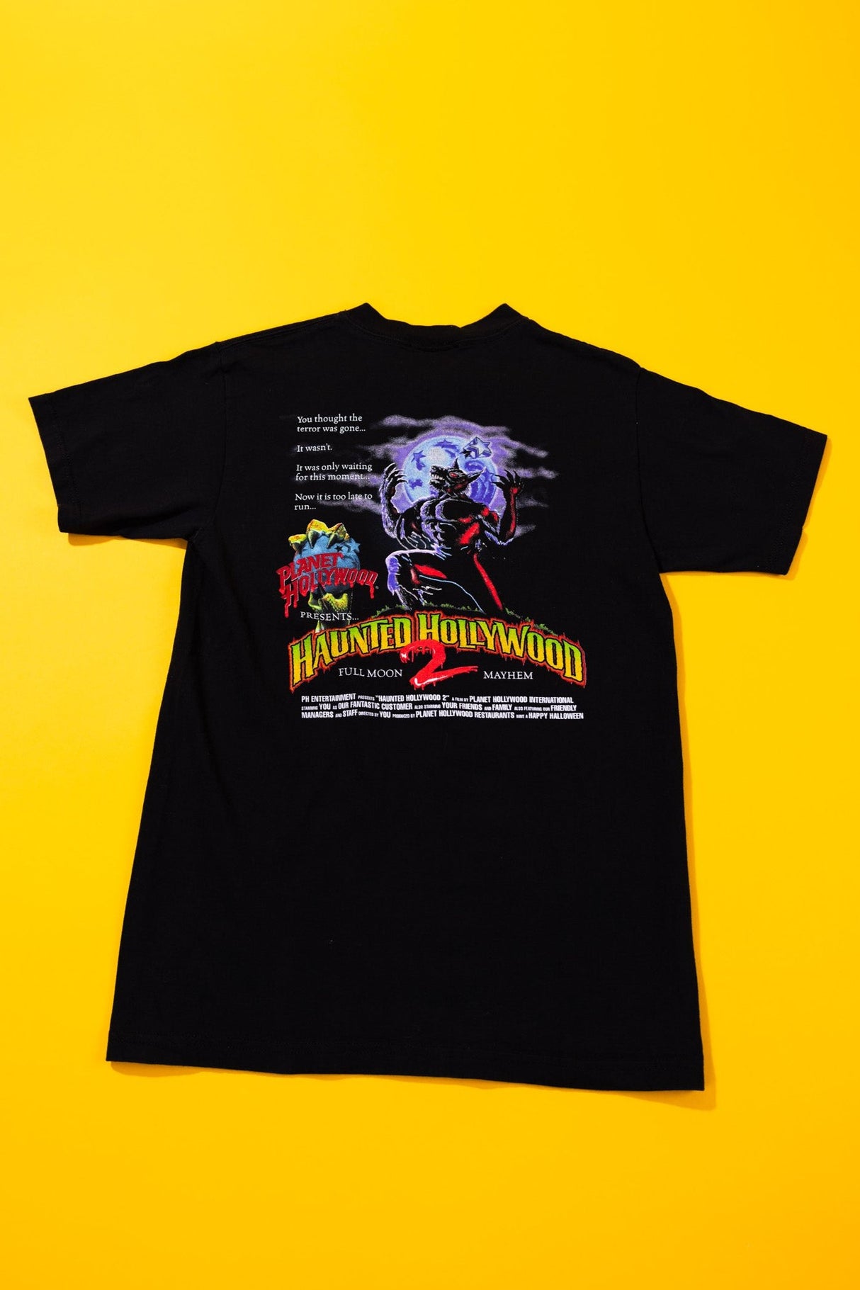 Vintage 1998 Planet Hollywood Haunted Hollywood 2 T-shirt