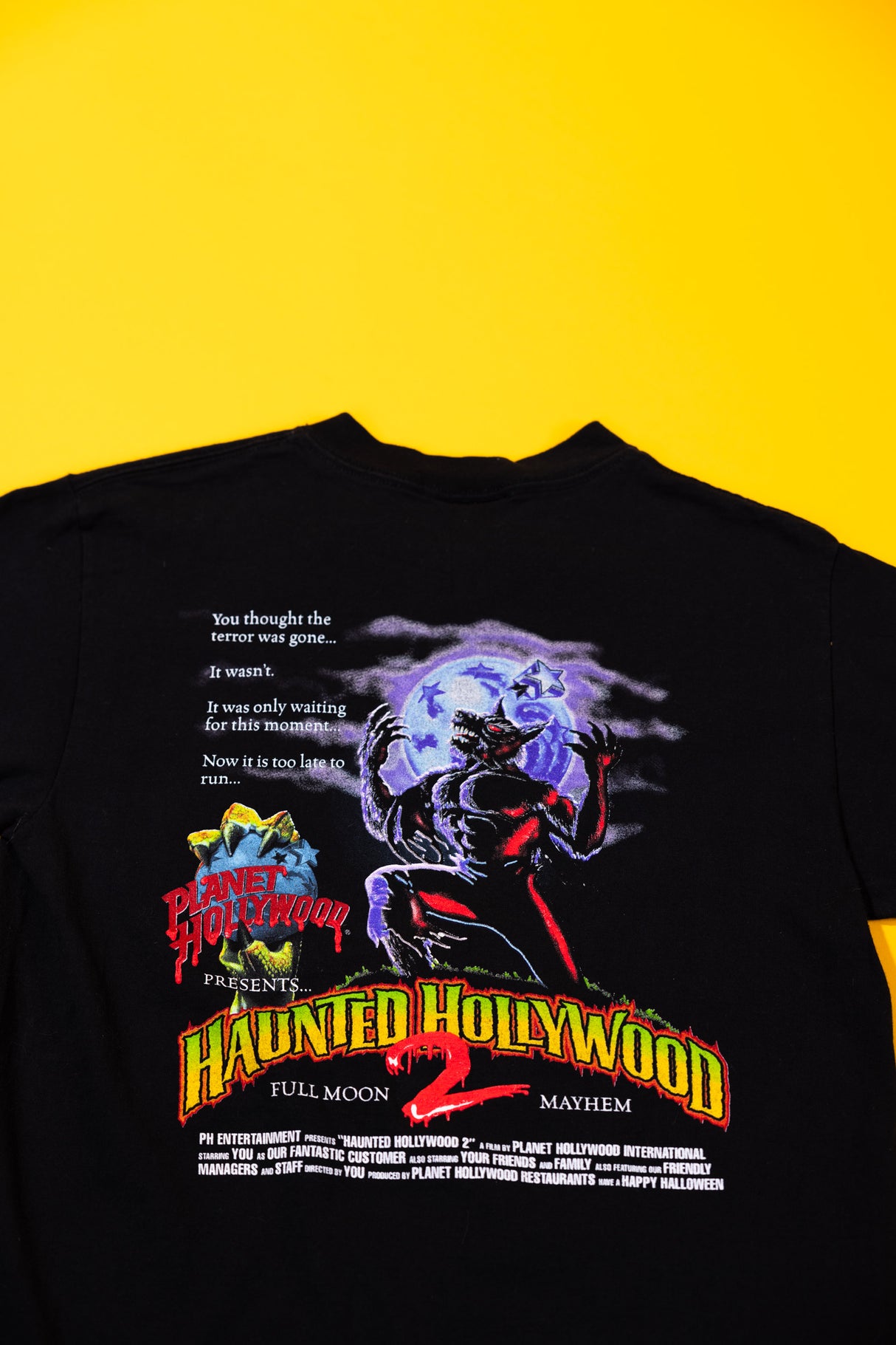 Vintage 1998 Planet Hollywood Haunted Hollywood 2 T-shirt