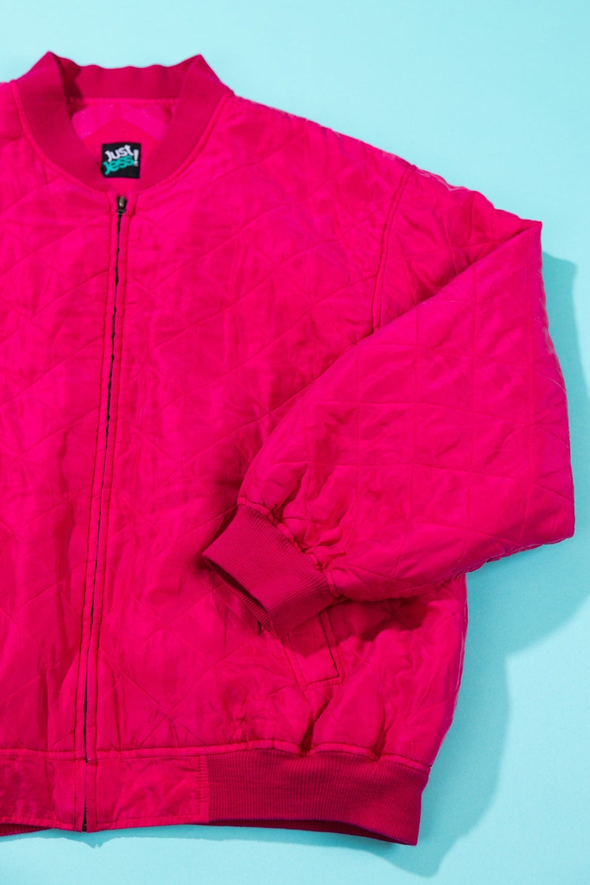Vintage 90s Just Jess Silk Bomber Jacket