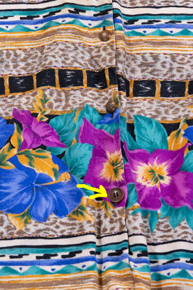 Vintage 90s Kathie Lee Plus Tropical Button Up