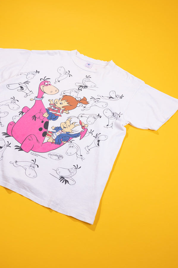 Vintage 1994 Flintstones Dino Pebbles Bamm-bamm All Over Print T-shirt