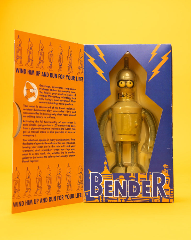 RARE Vintage 2000 Y2K Bender Futurama Wind-Up Robot Figure