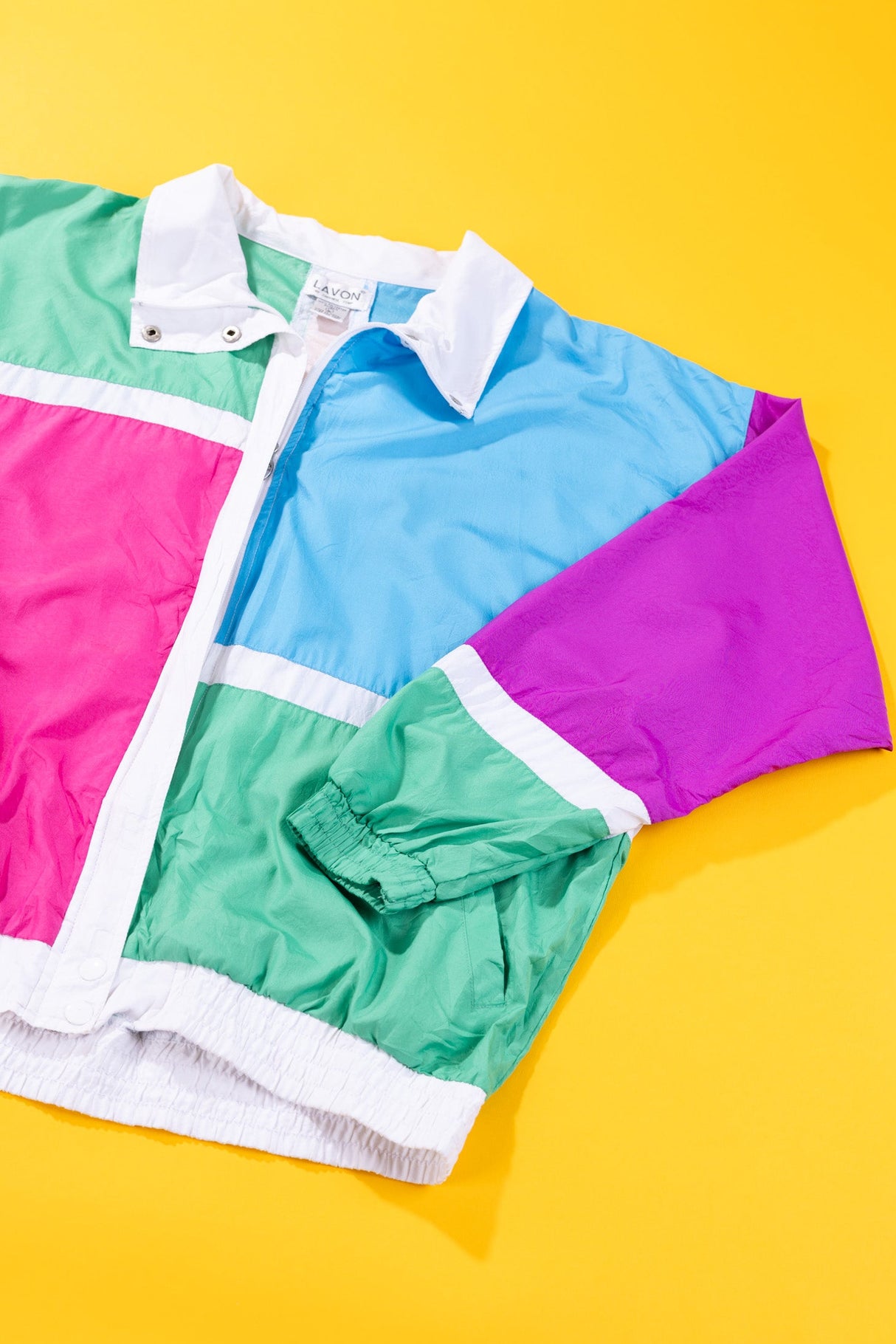 Vintage 90s Lavon Color Block Windbreaker