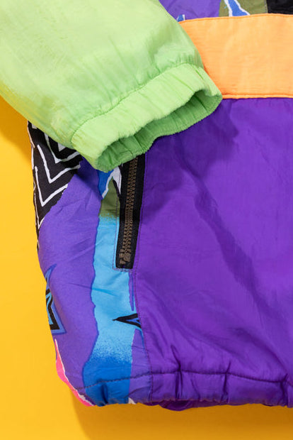 Vintage 80s Hibernia Free Style Wear Quarter Zip Ski Jacket