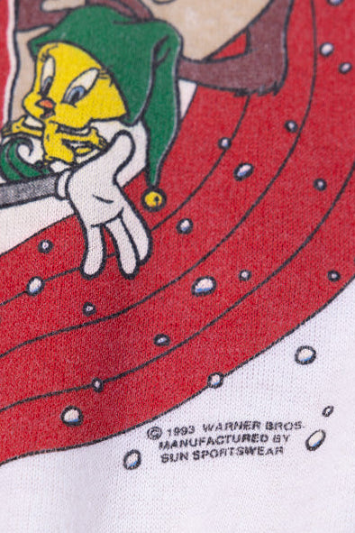 Vintage 1993 Looney Tunes Christmas Crewneck (Kids-M)