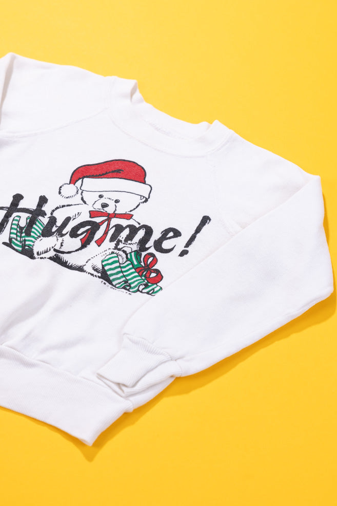Vintage 90s Hug Me Christmas Bear Crewneck (Kids- 2T)