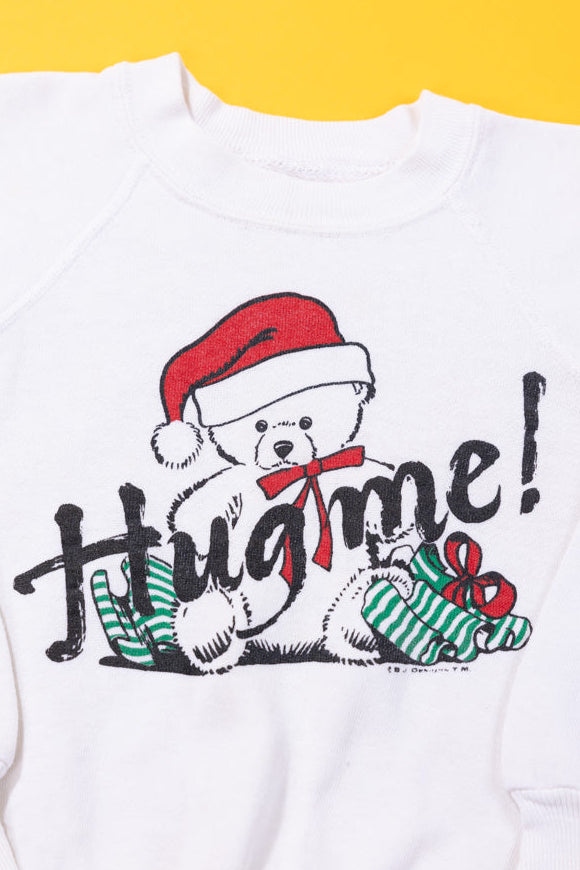 Vintage 90s Hug Me Christmas Bear Crewneck (Kids- 2T)