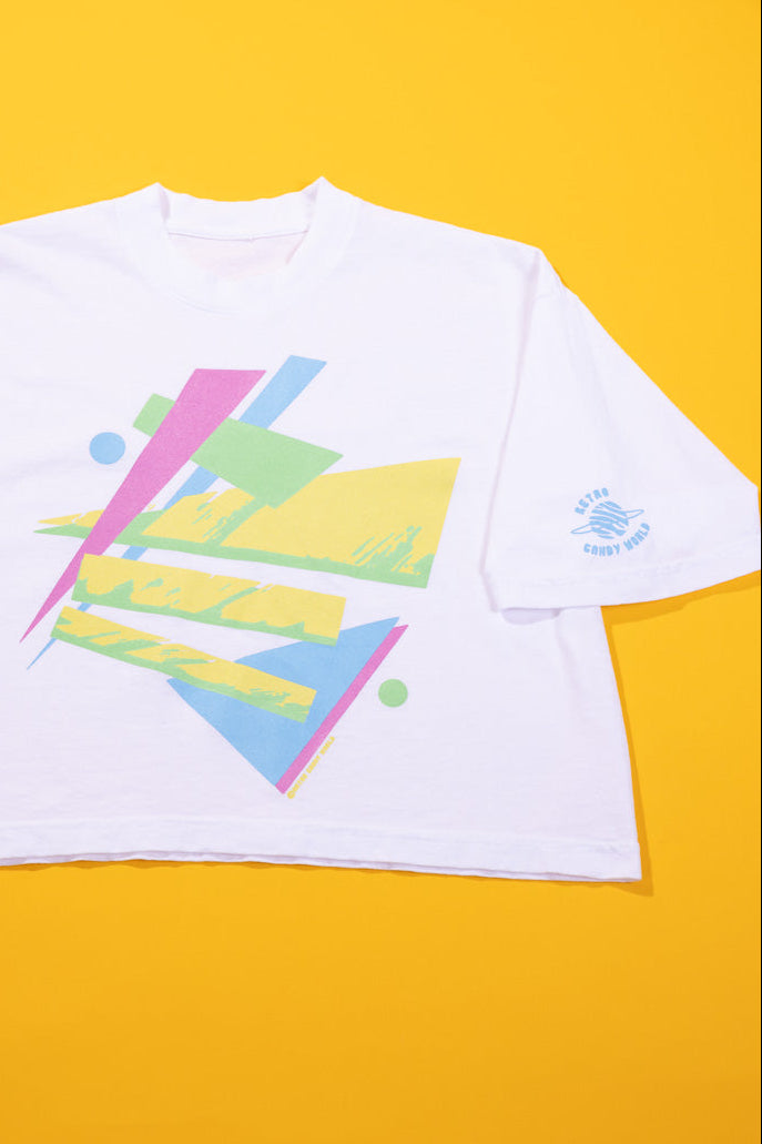 RCW Retro Chaos 2 Crop Tee (Faded Black/White)