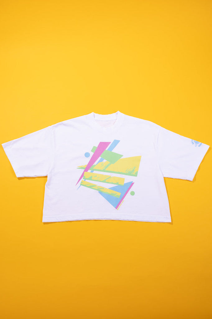 RCW Retro Chaos 2 Crop Tee (Faded Black/White)