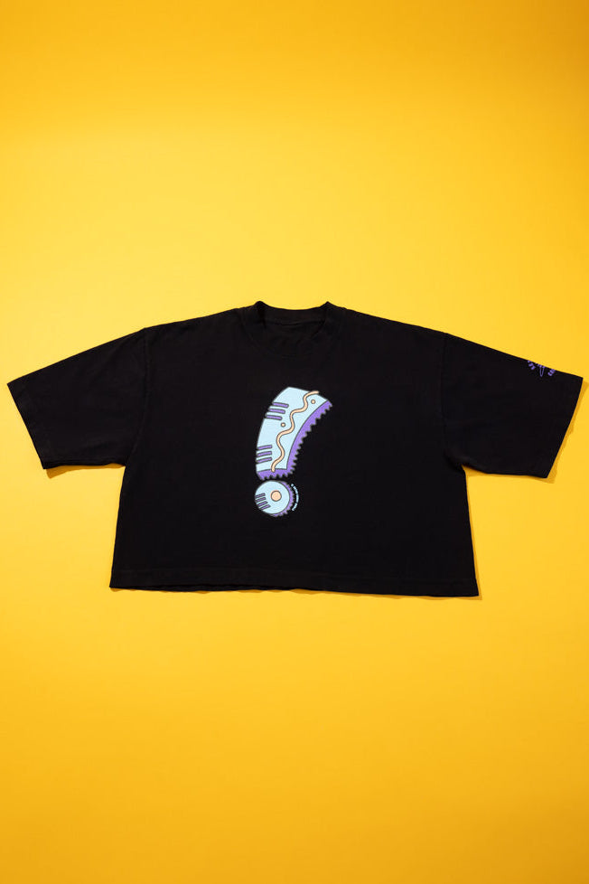 RCW Retro Energy Crop Top (Black/White)