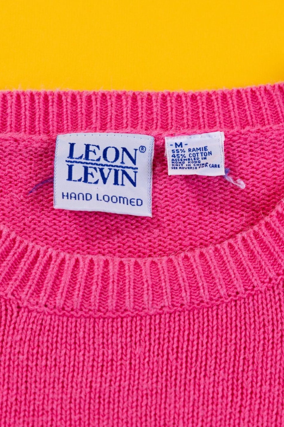 Vintage 80/90s Leon Levin Hand Loomed Golf Sweater