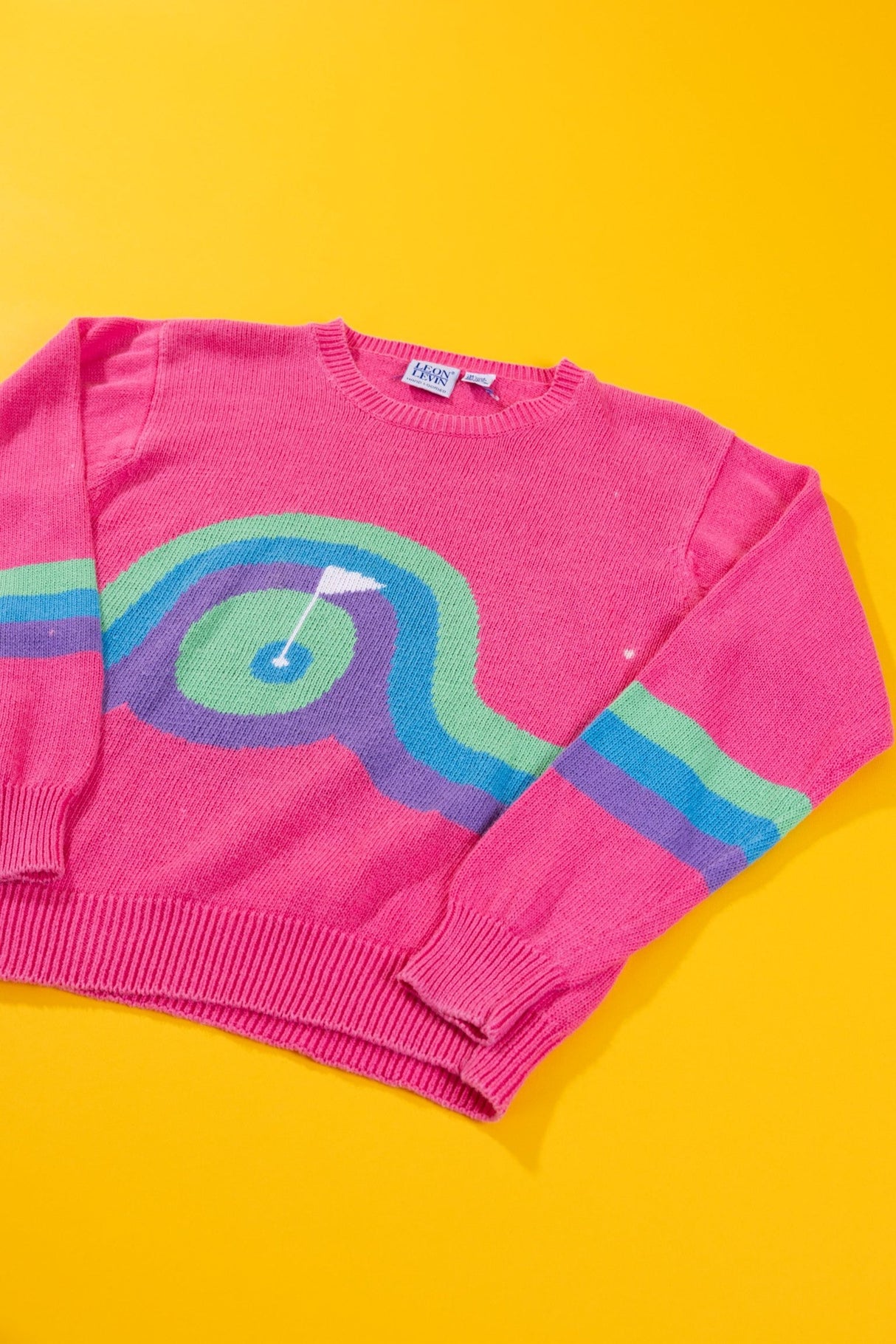 Vintage 80/90s Leon Levin Hand Loomed Golf Sweater