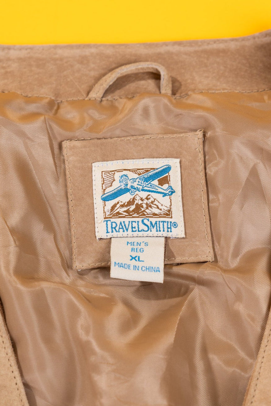 Vintage 90s Travel Smith Leather Vest