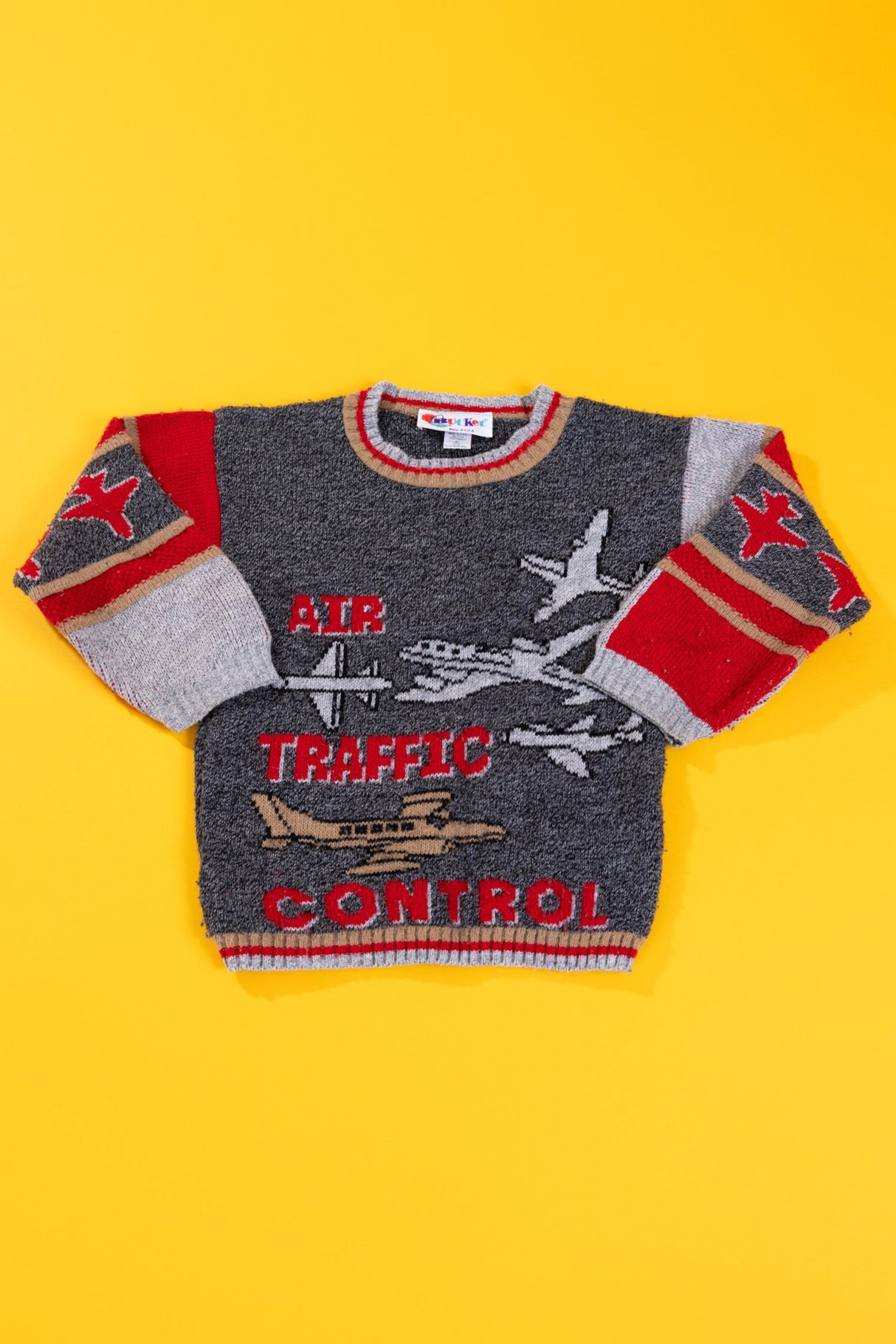 Vintage 90s Air Traffic Control Sweater (Kids - 7)