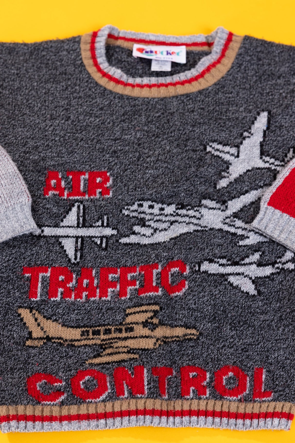 Vintage 90s Air Traffic Control Sweater (Kids - 7)