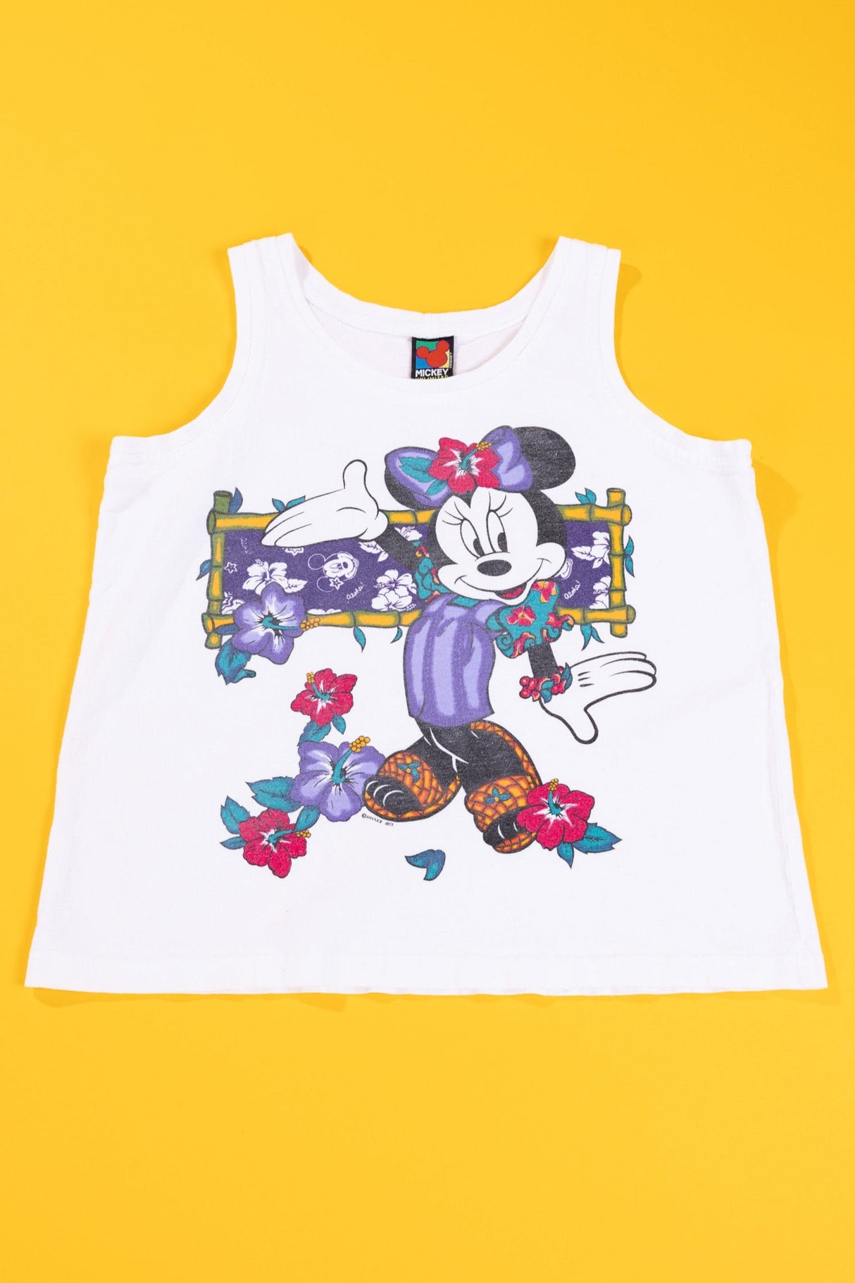 Vintage 90s Disney Aloha Minnie Mouse Tank Top