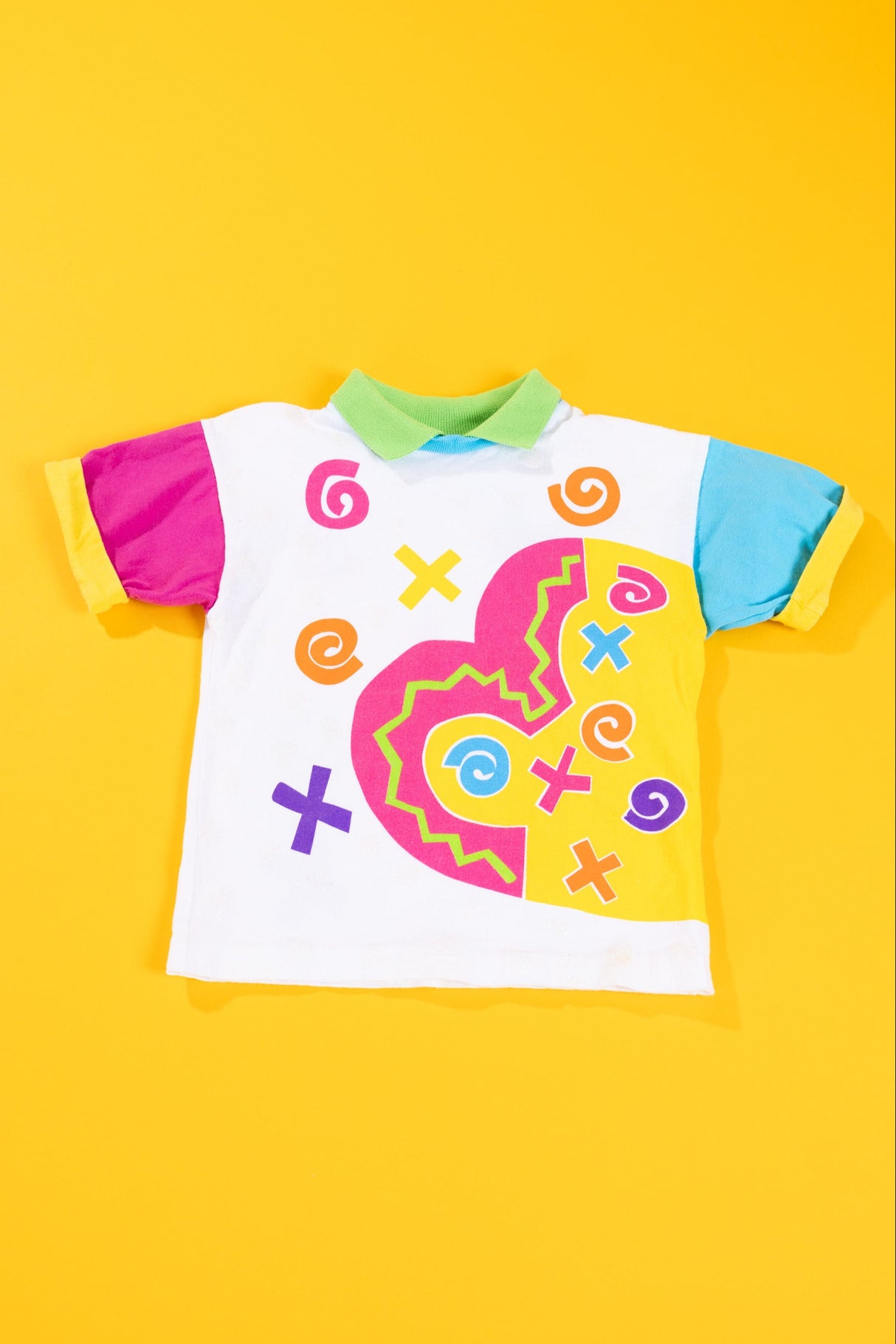 Vintage 80s Miniwaves Collared T-shirt (Kids - 5)