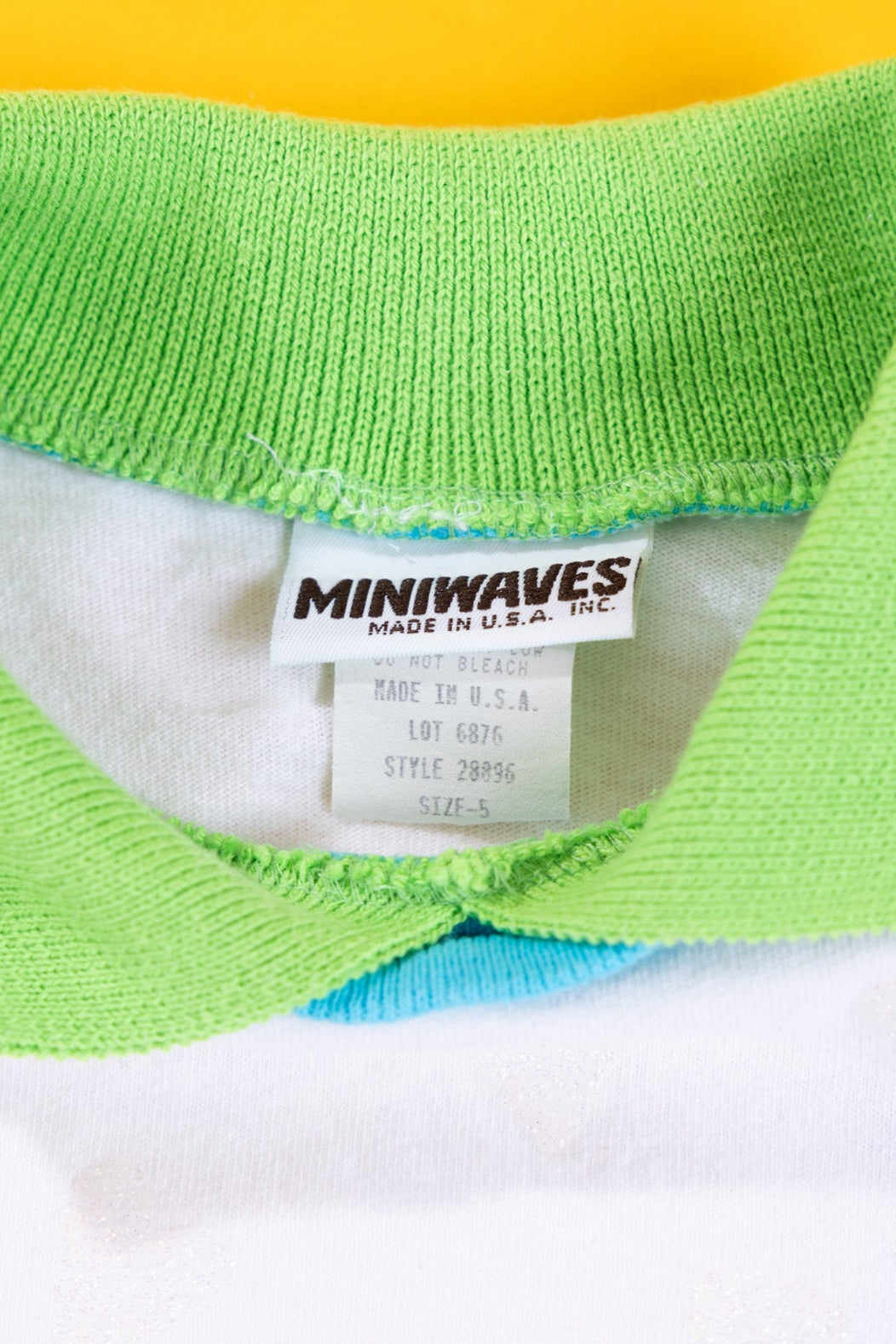 Vintage 80s Miniwaves Collared T-shirt (Kids - 5)