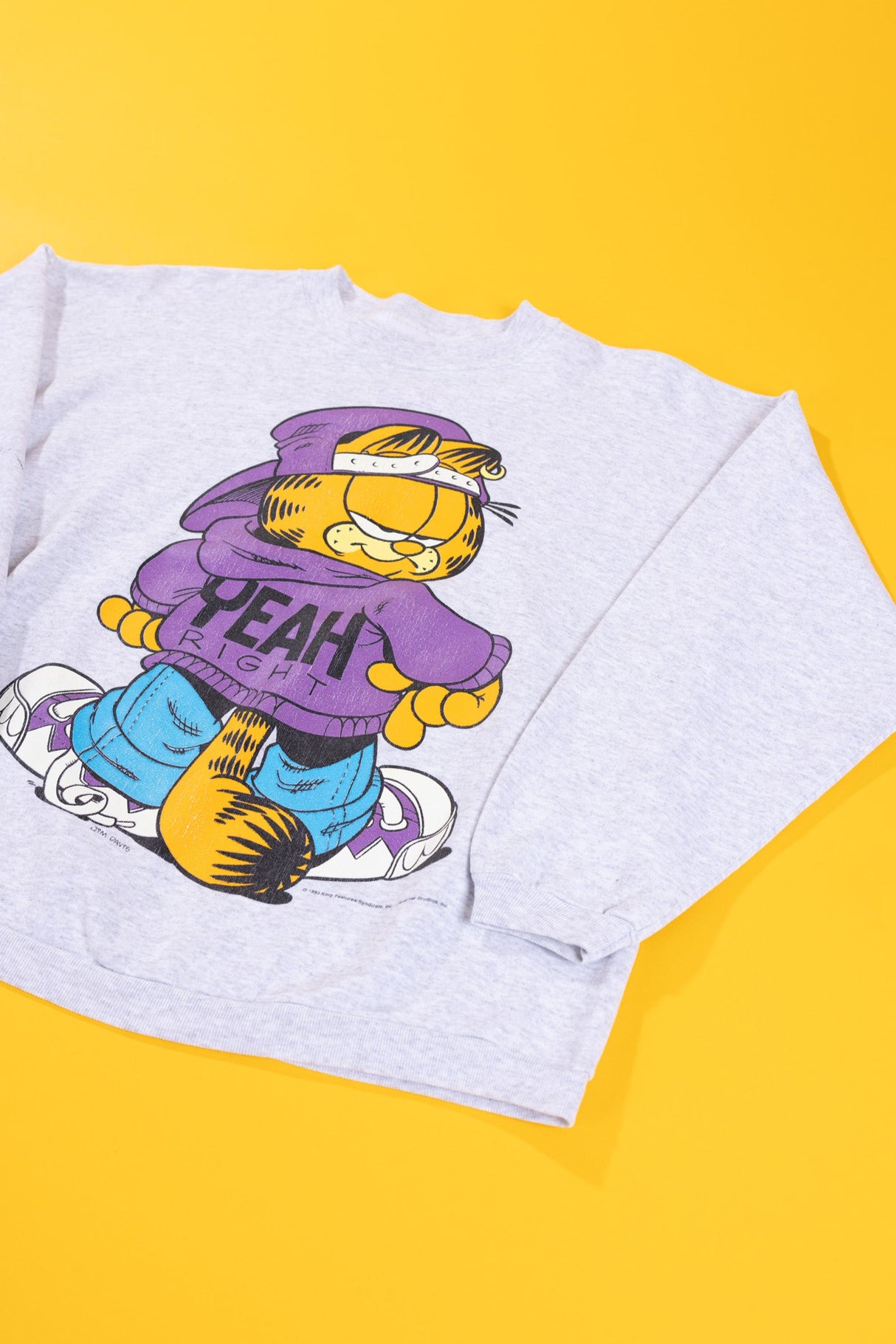 Vintage 1993 Garfield Yeah Right Crewneck
