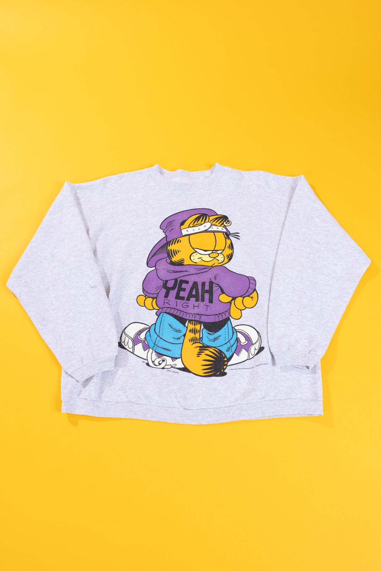 Vintage 1993 Garfield Yeah Right Crewneck
