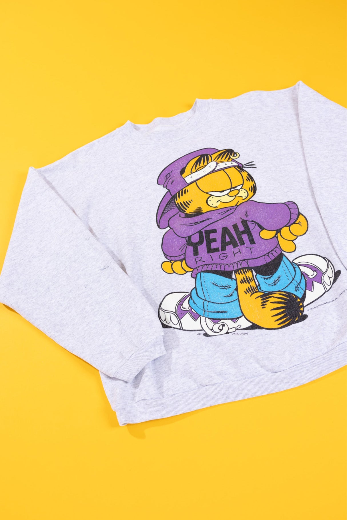 Vintage 1993 Garfield Yeah Right Crewneck