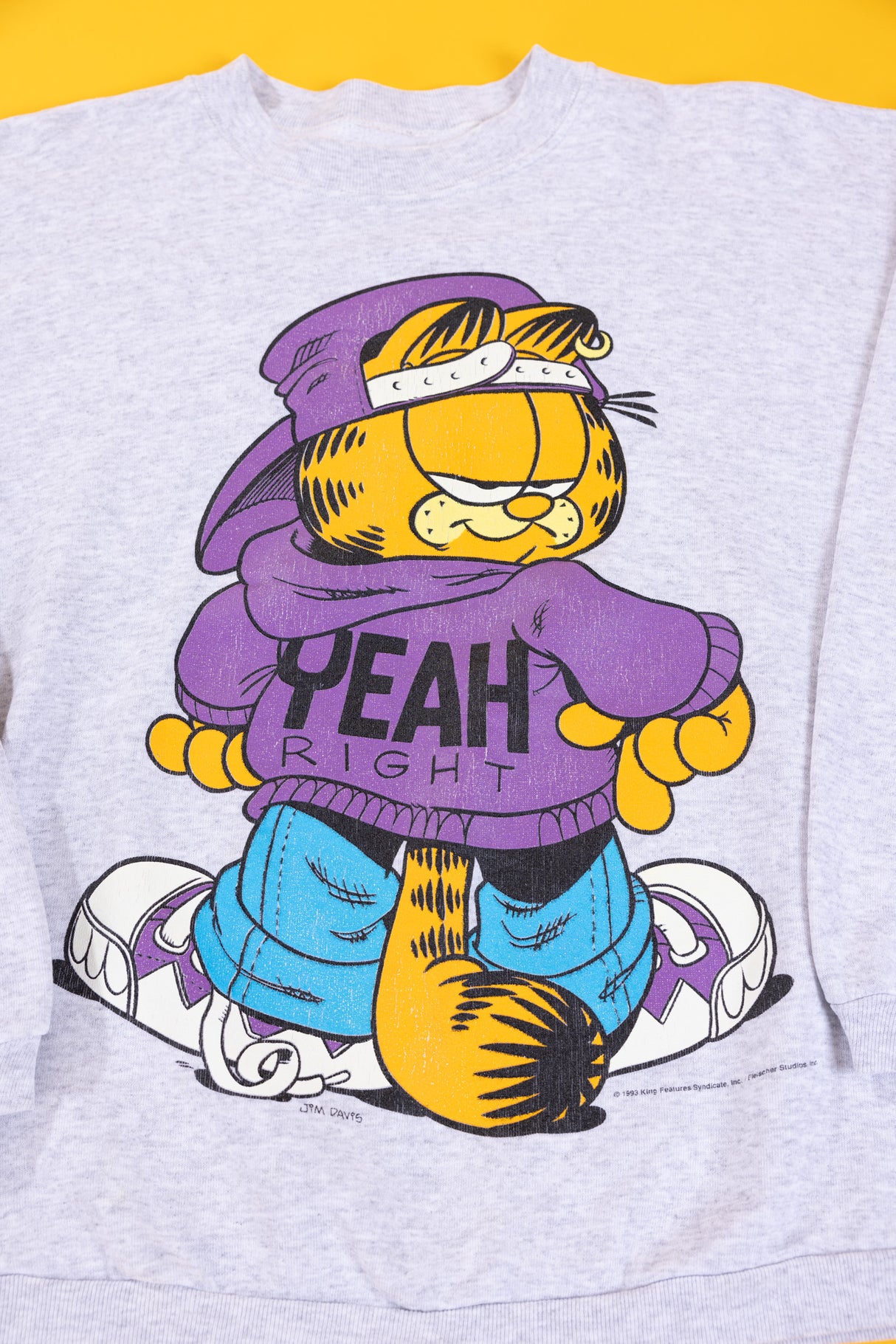 Vintage 1993 Garfield Yeah Right Crewneck