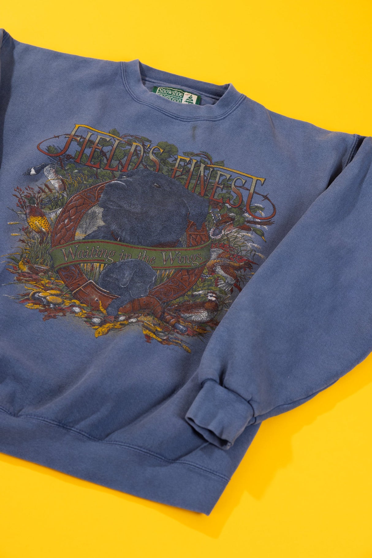 Vintage 90's Fields Finest Dog Black Lab Crewneck