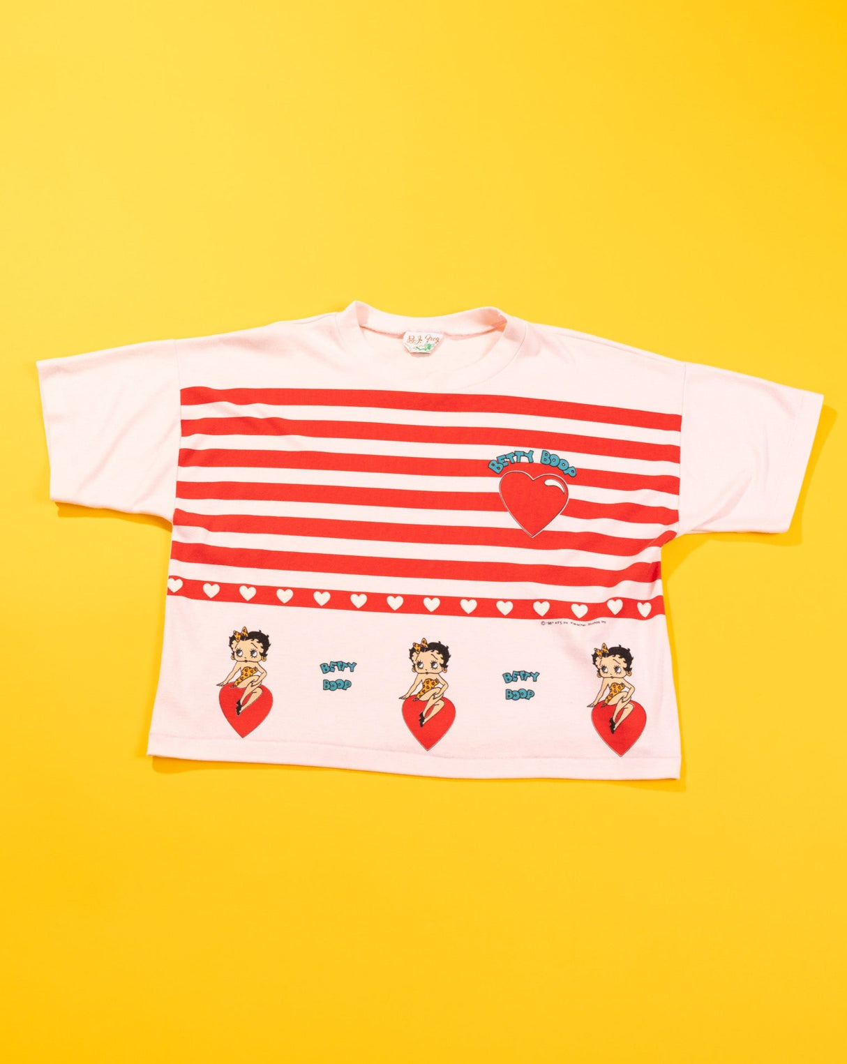Rare Vintage 1987 Betty Boop Valentines Day Crop Top