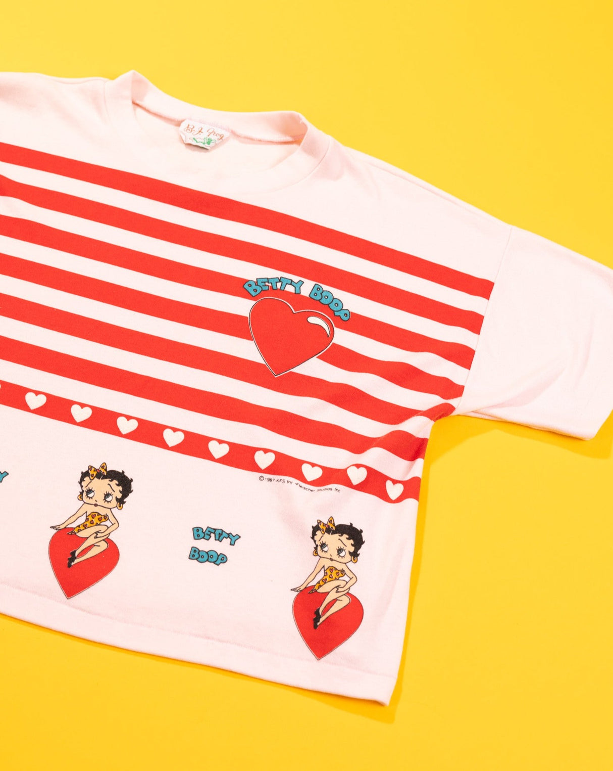 Rare Vintage 1987 Betty Boop Valentines Day Crop Top