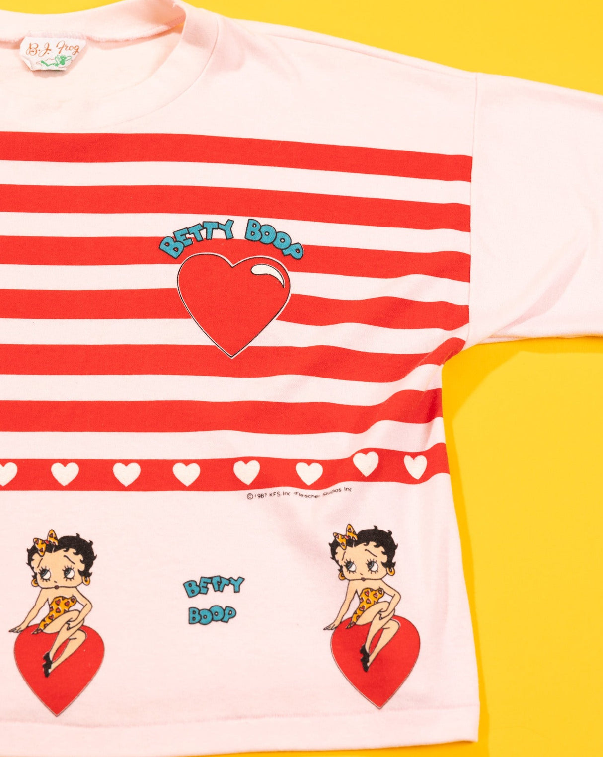 Rare Vintage 1987 Betty Boop Valentines Day Crop Top