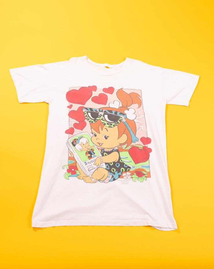 Rare Vintage 1993 Flintstones Pebbles and Bamm-bamm Valentines Day T-shirt