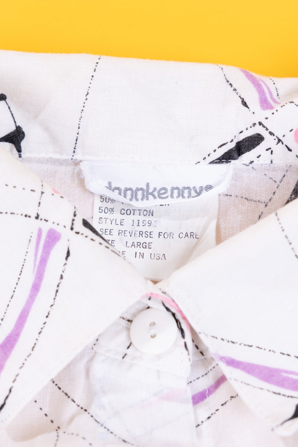 Vintage 80s Donnkenny Retro Long Sleeve Button Up