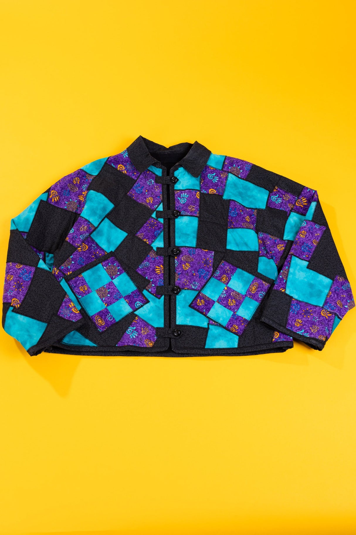 Vintage 90s Retro Patchwork Jacket