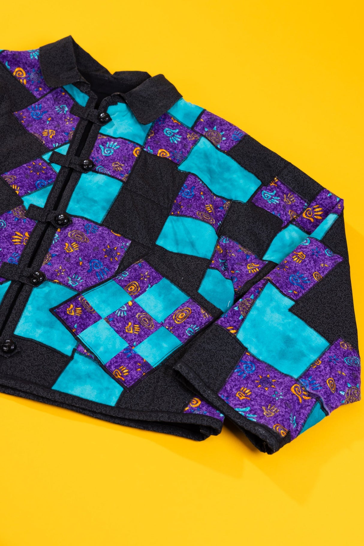 Vintage 90s Retro Patchwork Jacket